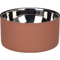 Flamingo Eet- en drinkpot Xara Rond Zalmroze & Zilver