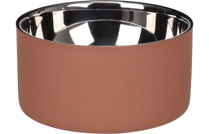 Flamingo Eet- en drinkpot Xara Rond Zalmroze & Zilver