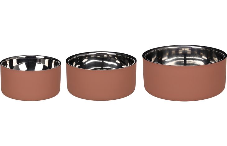 Flamingo Eet- en drinkpot Xara Rond Zalmroze & Zilver