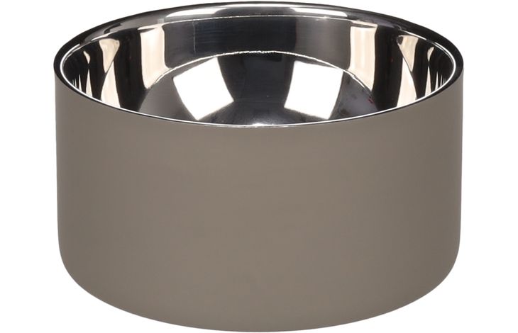 Flamingo Eet- en drinkpot Xara Rond Taupe & Zilver
