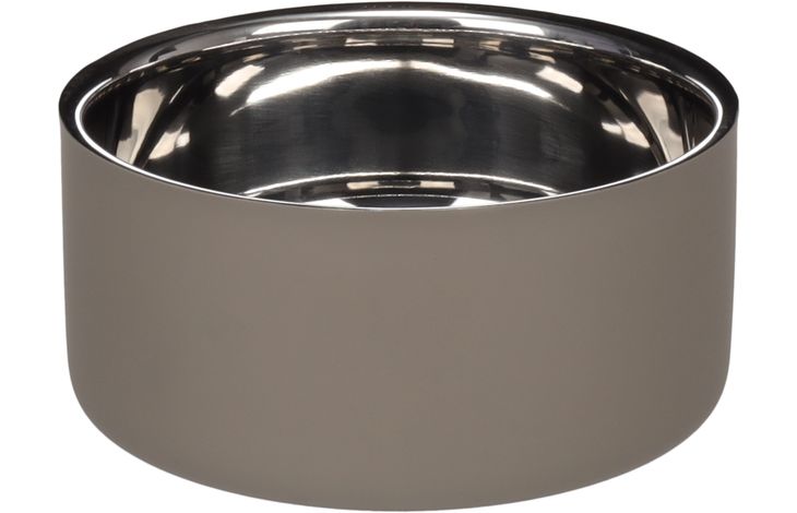 Flamingo Eet- en drinkpot Xara Rond Taupe & Zilver