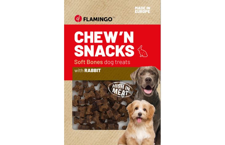 Flamingo Chew'n snack Botjes met konijn 