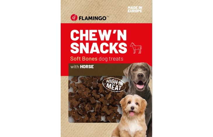 Flamingo Chew'n snack Botjes met paard 