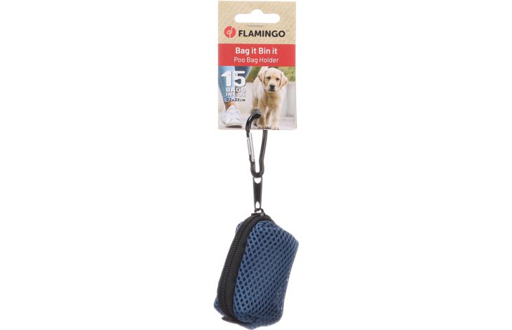 Flamingo Poepzakhouder Misha Blauw