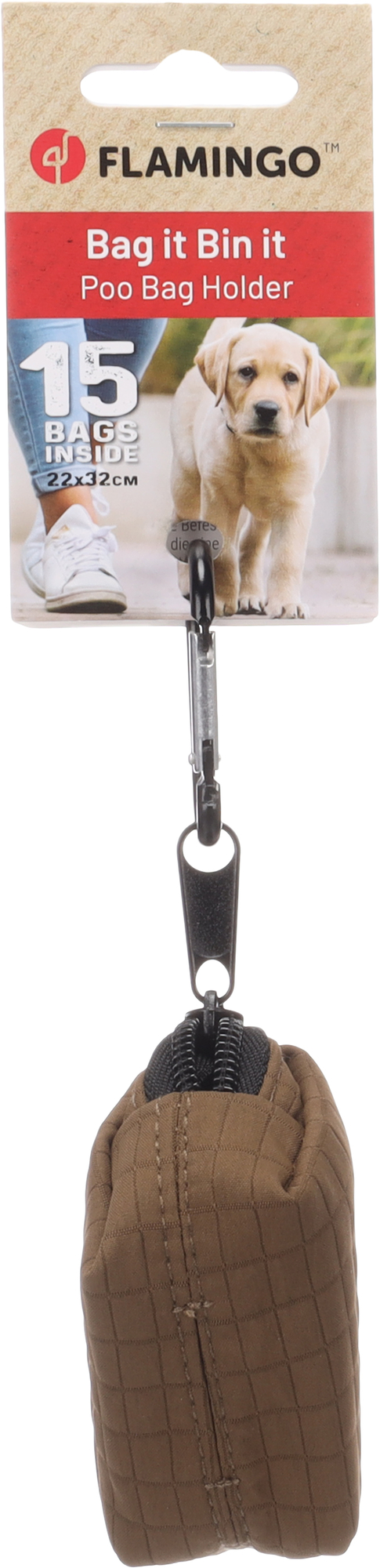Flamingo Poop bag dispenser Vika Brown