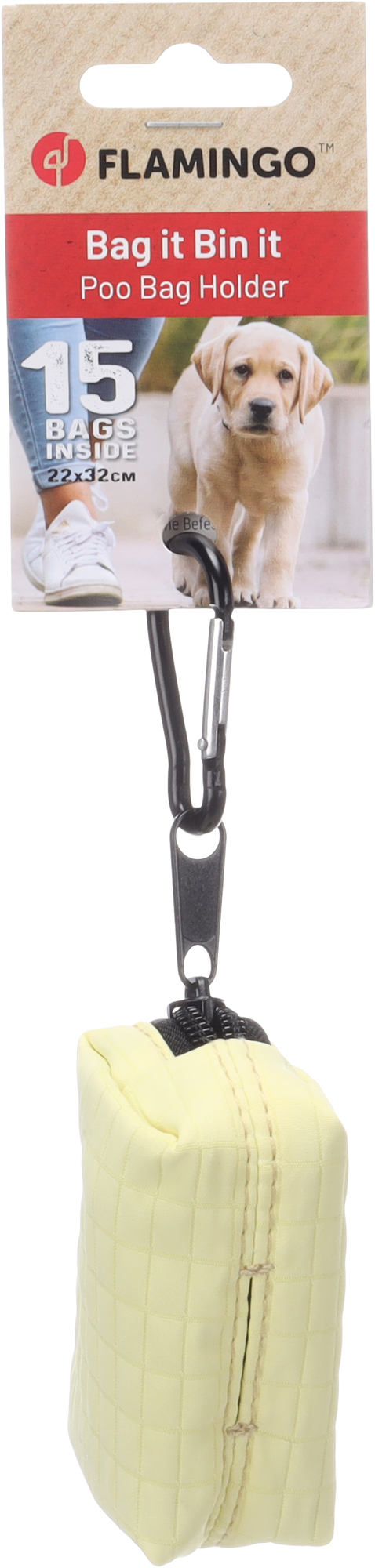 Flamingo Poop bag dispenser Vika Yellow