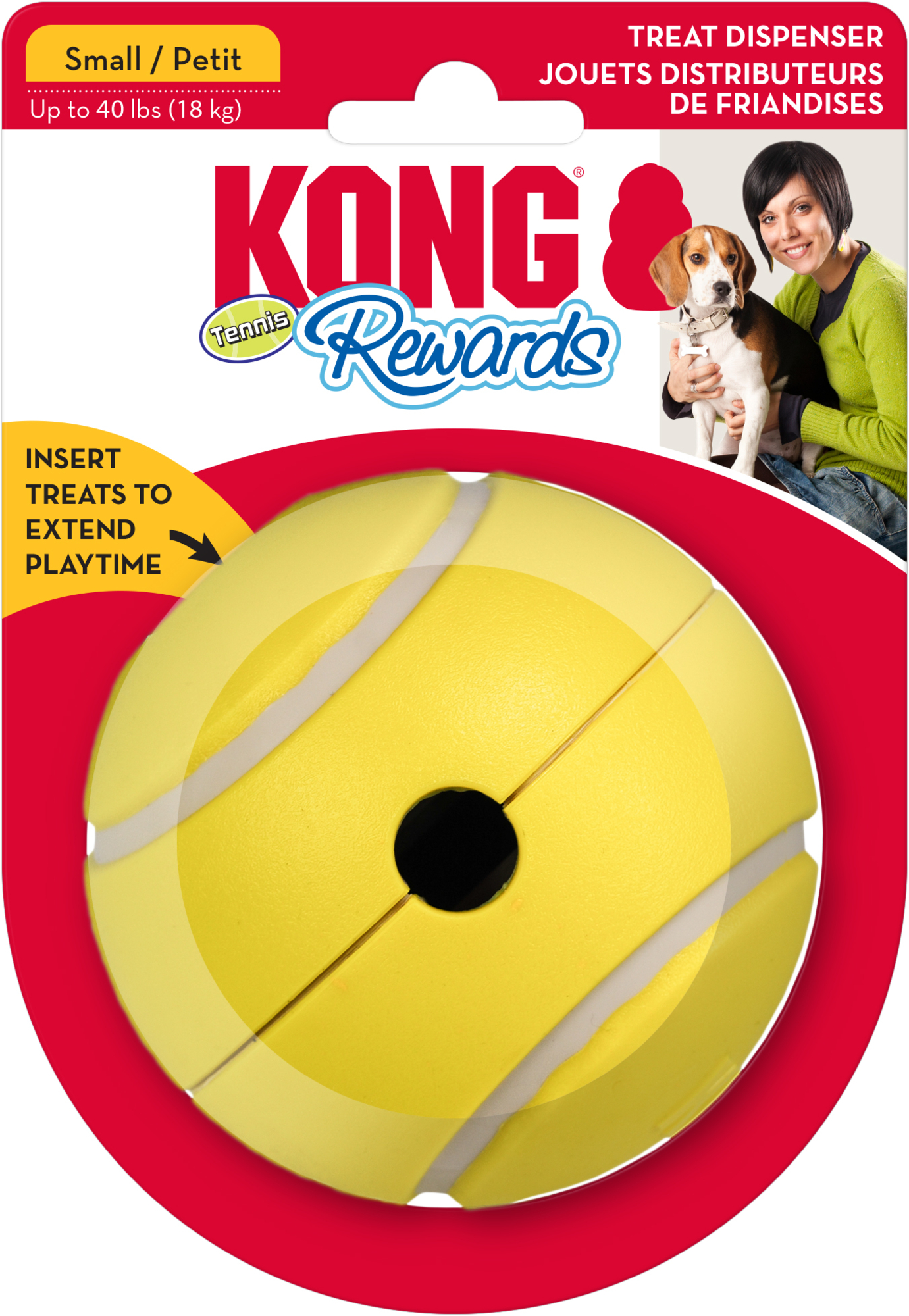Kong® Kong® Jouet Rewards Tennis Jaune