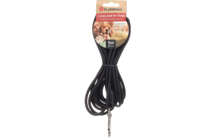 Flamingo Training and tracking leash Caspar Black