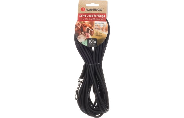 Flamingo Training and tracking leash Caspar Black