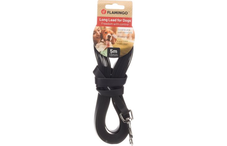 Flamingo Training and tracking leash Caspar Black