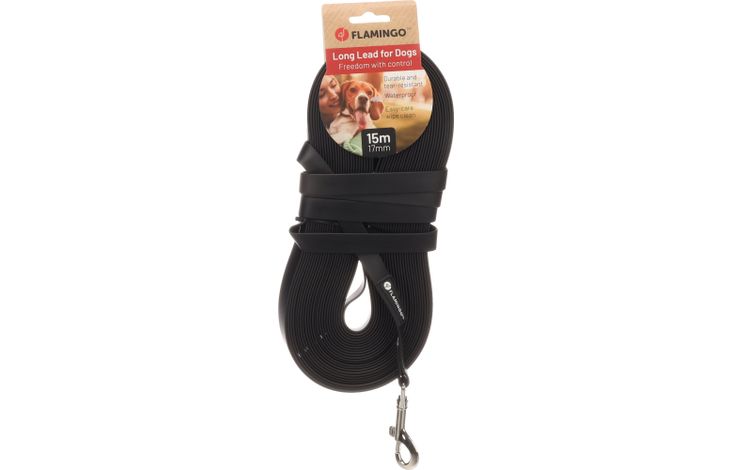 Flamingo Training and tracking leash Caspar Black
