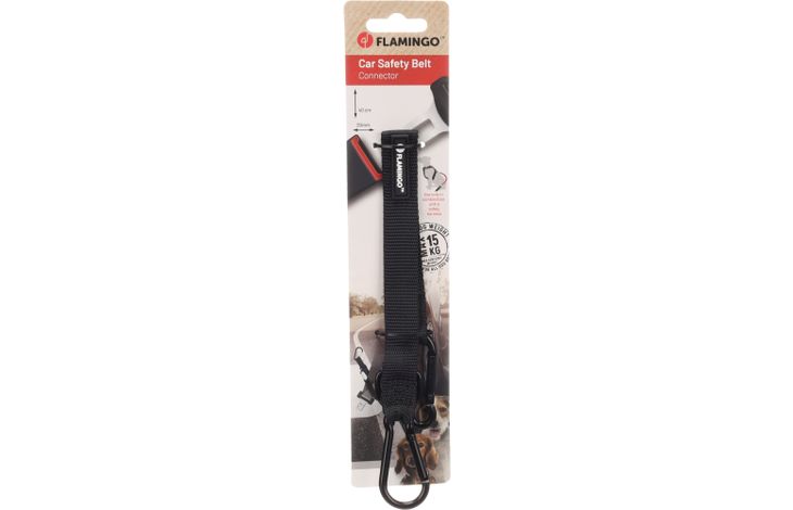 Flamingo Connecteur pour ceinture de sécurité de voiture Darrel Noir