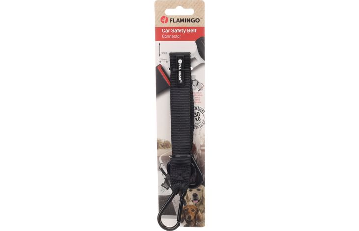 Flamingo Connecteur pour ceinture de sécurité de voiture Darrel Noir