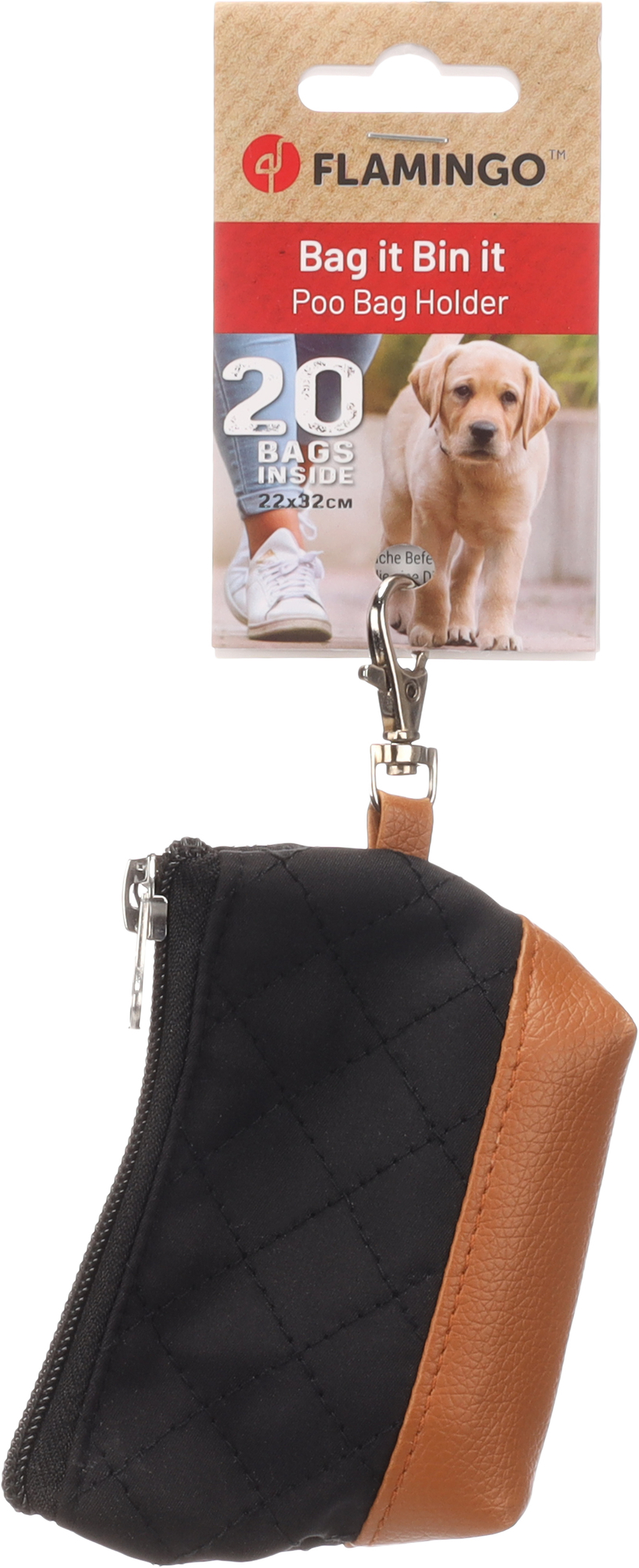 Flamingo Poop bag dispenser Cellie Black