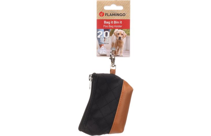 Flamingo Poop bag dispenser Cellie Black