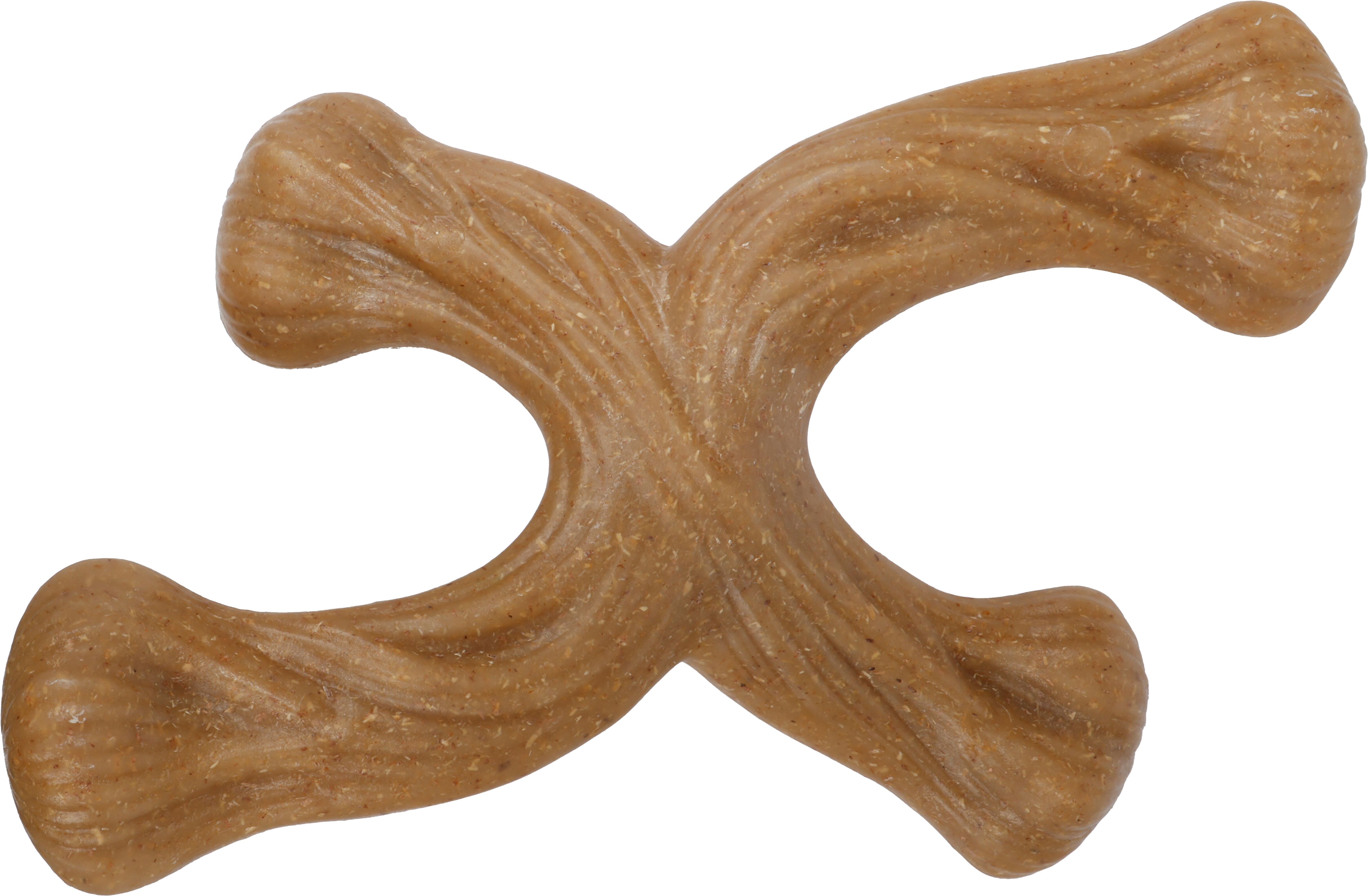Jouet Nyl'o Wood Forme en X avec goût de bœuf | 524965 | Flamingo Pet ...