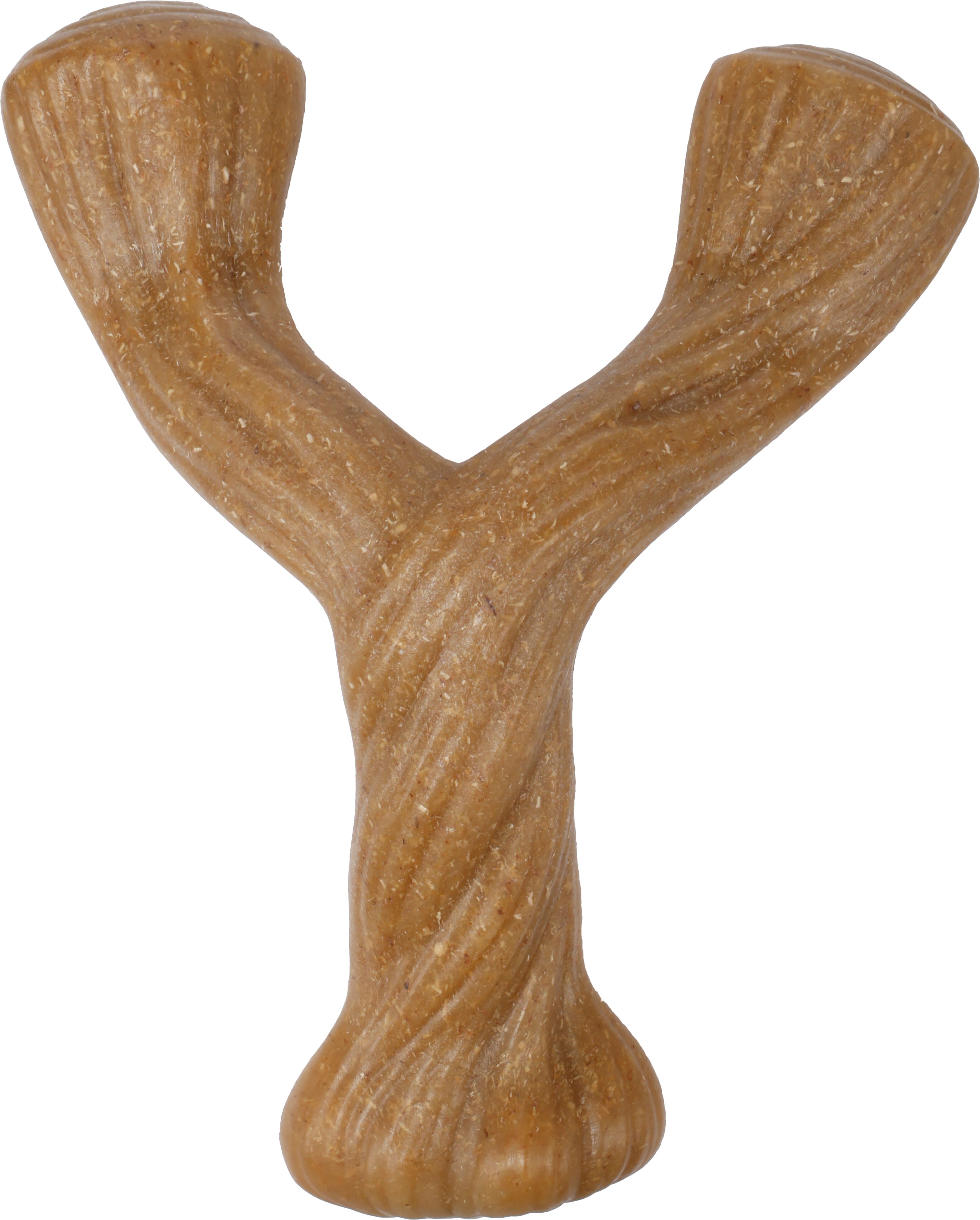 Flamingo Toy Nyl'o Wood Y shape with beef flavour