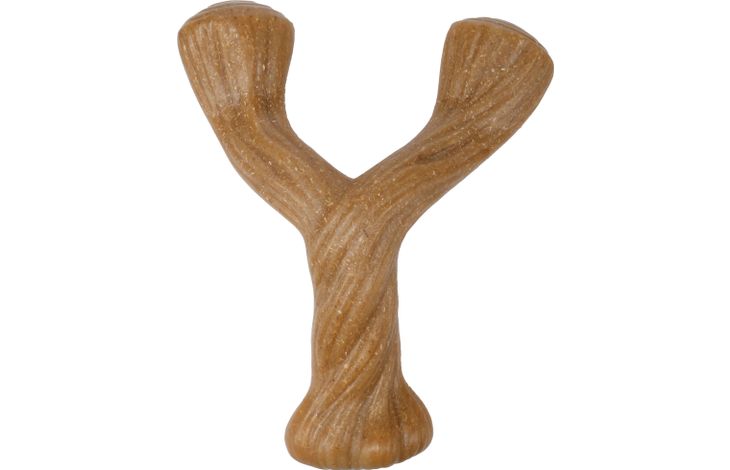 Flamingo Toy Nyl'o Wood Y shape with beef flavour