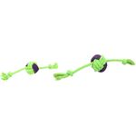 Speelgoed Gropa Knoopbal & Touw met 2 knopen Groen & Paars