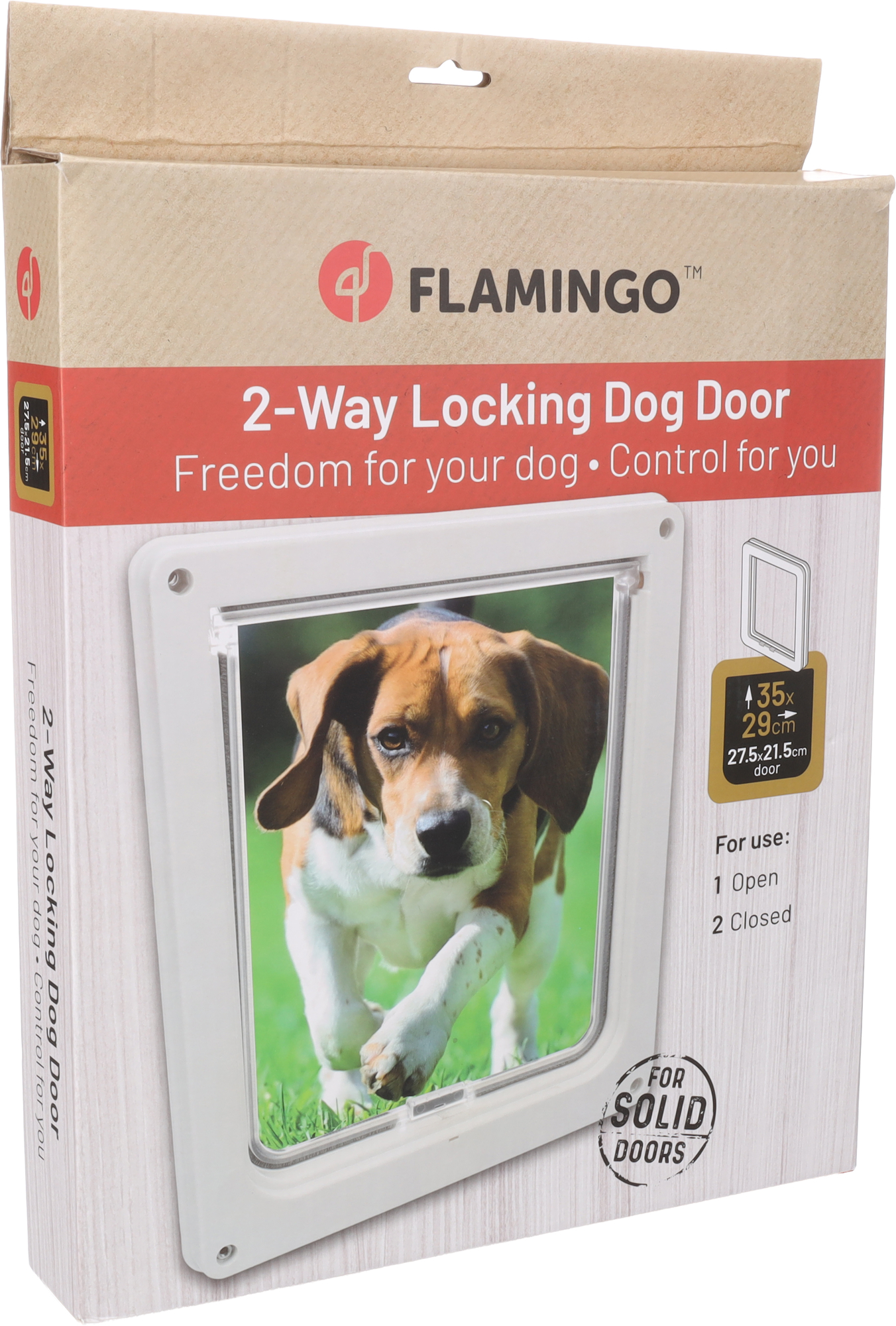 Flamingo Dog door Napoleon White