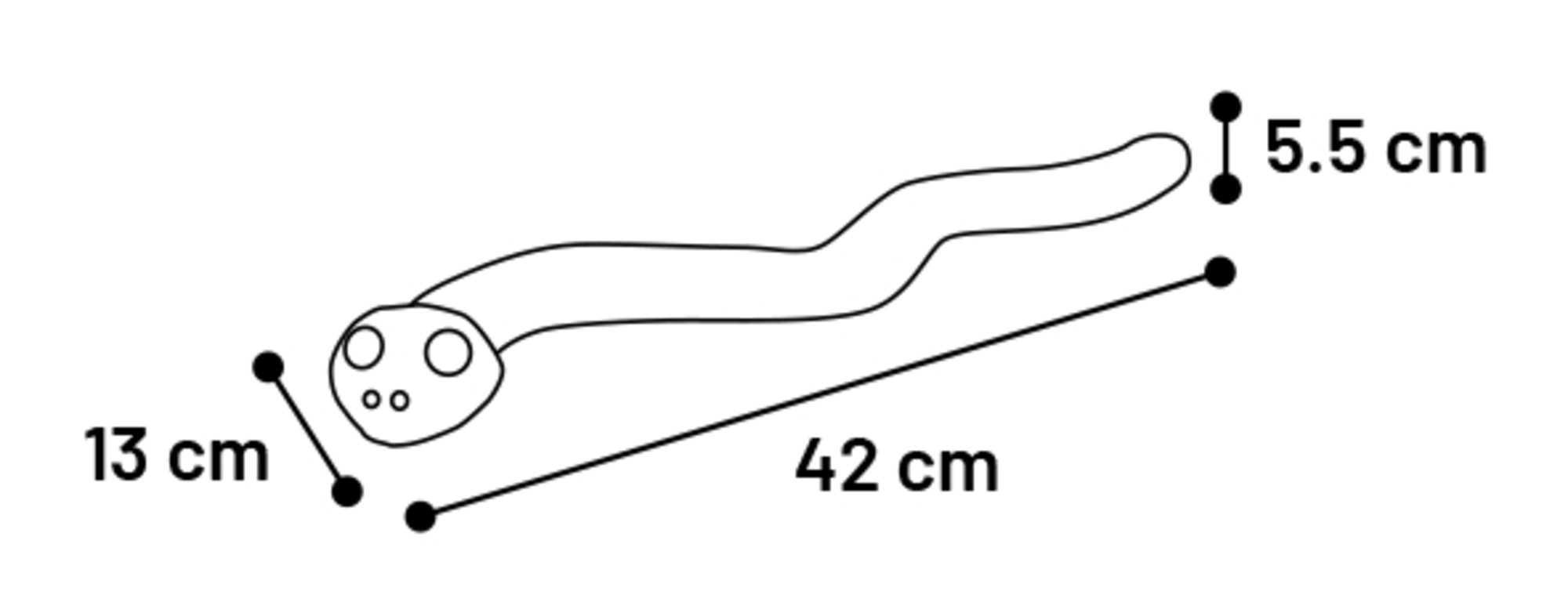 Flamingo Speelgoed Sneaky Slang Rood & Zwart