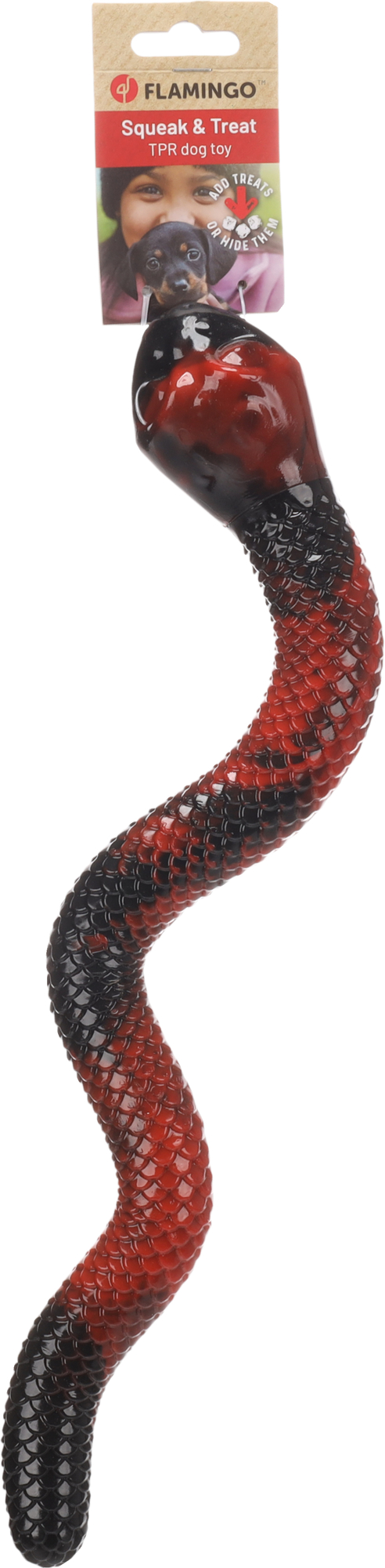 Flamingo Speelgoed Sneaky Slang Rood & Zwart