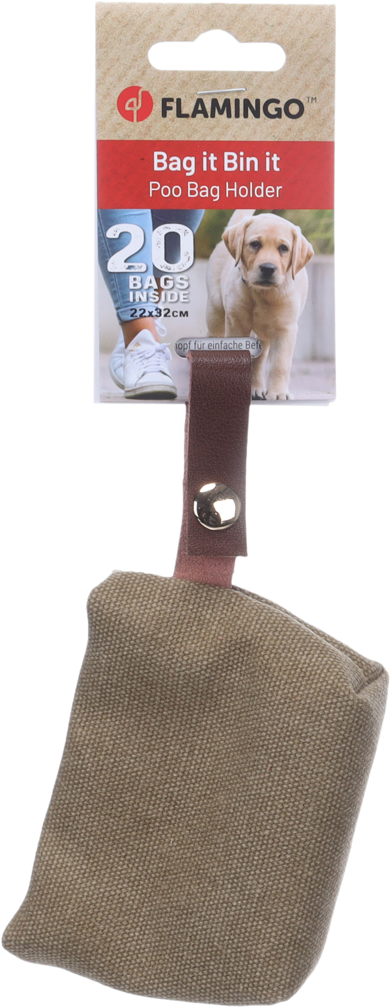 Flamingo Sacchetto per le deiezioni  Cavna Kaki