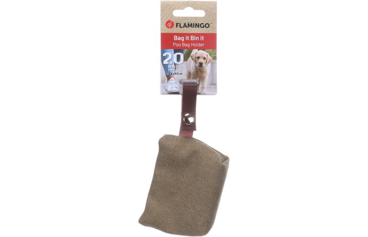 Flamingo Dispensador de bolsads de excrementos Cavna Caqui
