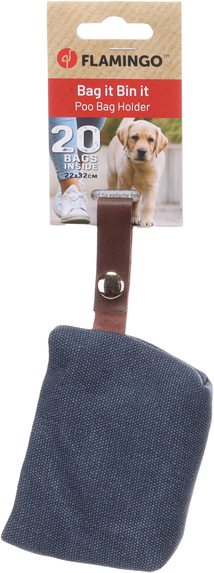 Flamingo Distributeur pour sacs à déjections Cavna Bleu