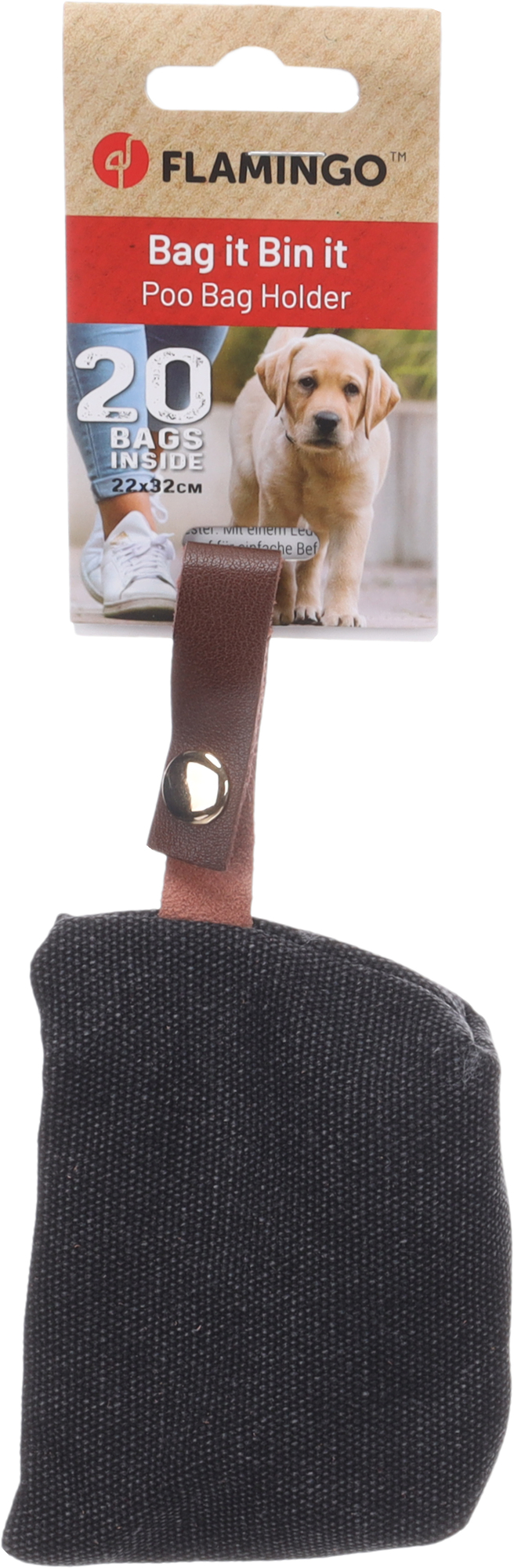 Flamingo Poop bag dispenser Cavna Black