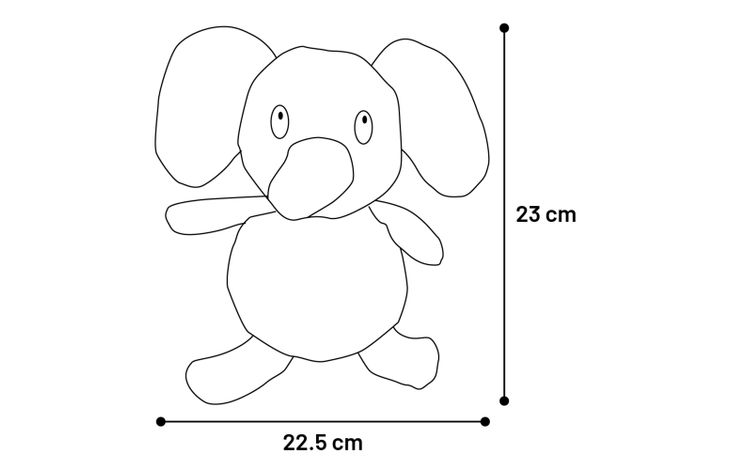 Flamingo Speelgoed Kopya Olifant Beige