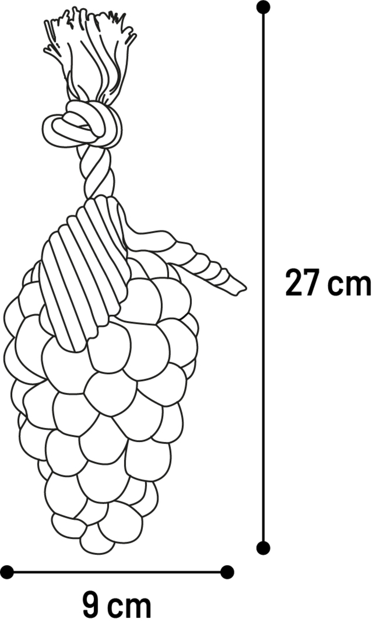 Flamingo Speelgoed Seezo Druif met touw Paars