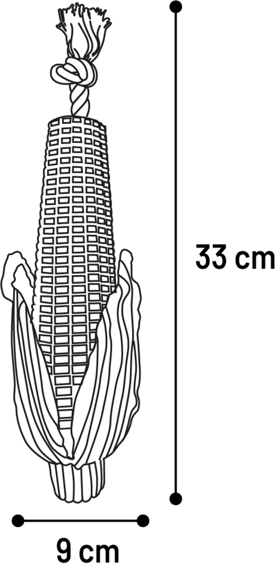 Flamingo Speelgoed Seezo Maïs met touw Geel