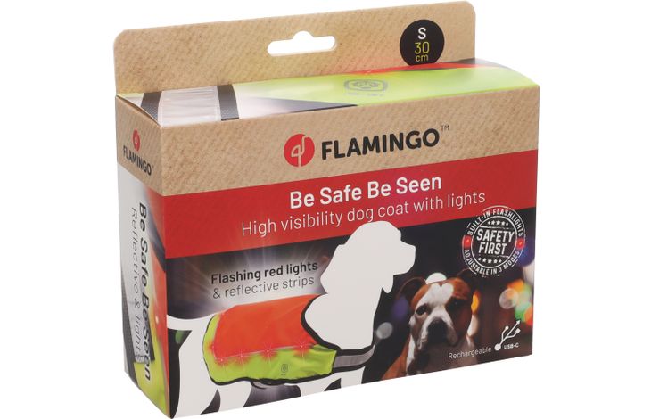 Flamingo Panciotto di sicurezza con luce LED Simi Arancio fluo