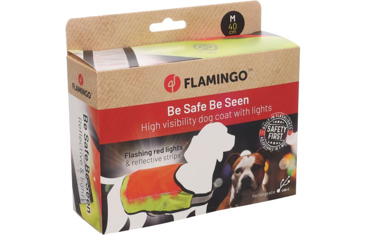 Flamingo Panciotto di sicurezza con luce LED Simi Arancio fluo