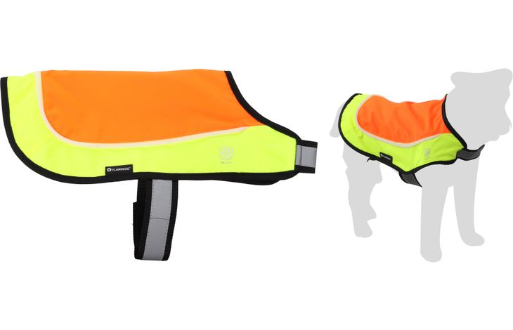 Flamingo Gillet de sécurité avec lumière LED Simi Orange fluo