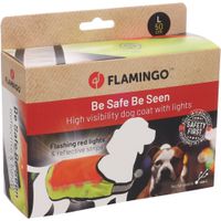 Flamingo Gillet de sécurité avec lumière LED Simi Orange fluo