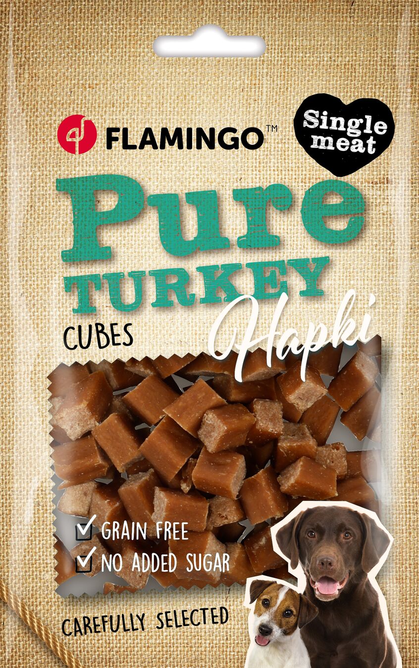 Flamingo Snacks Hapki Pure Small blocks with turkey 
