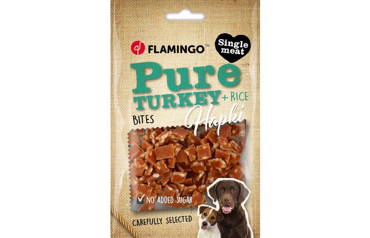 Flamingo Snacks Hapki Pure Chunks with turkey & rice 