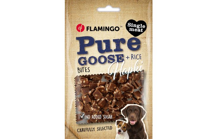 Flamingo Snacks Hapki Pure Chunks with goose & rice 