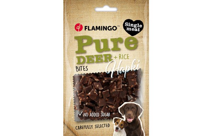 Flamingo Snacks Hapki Pure Chunks with deer & rice 