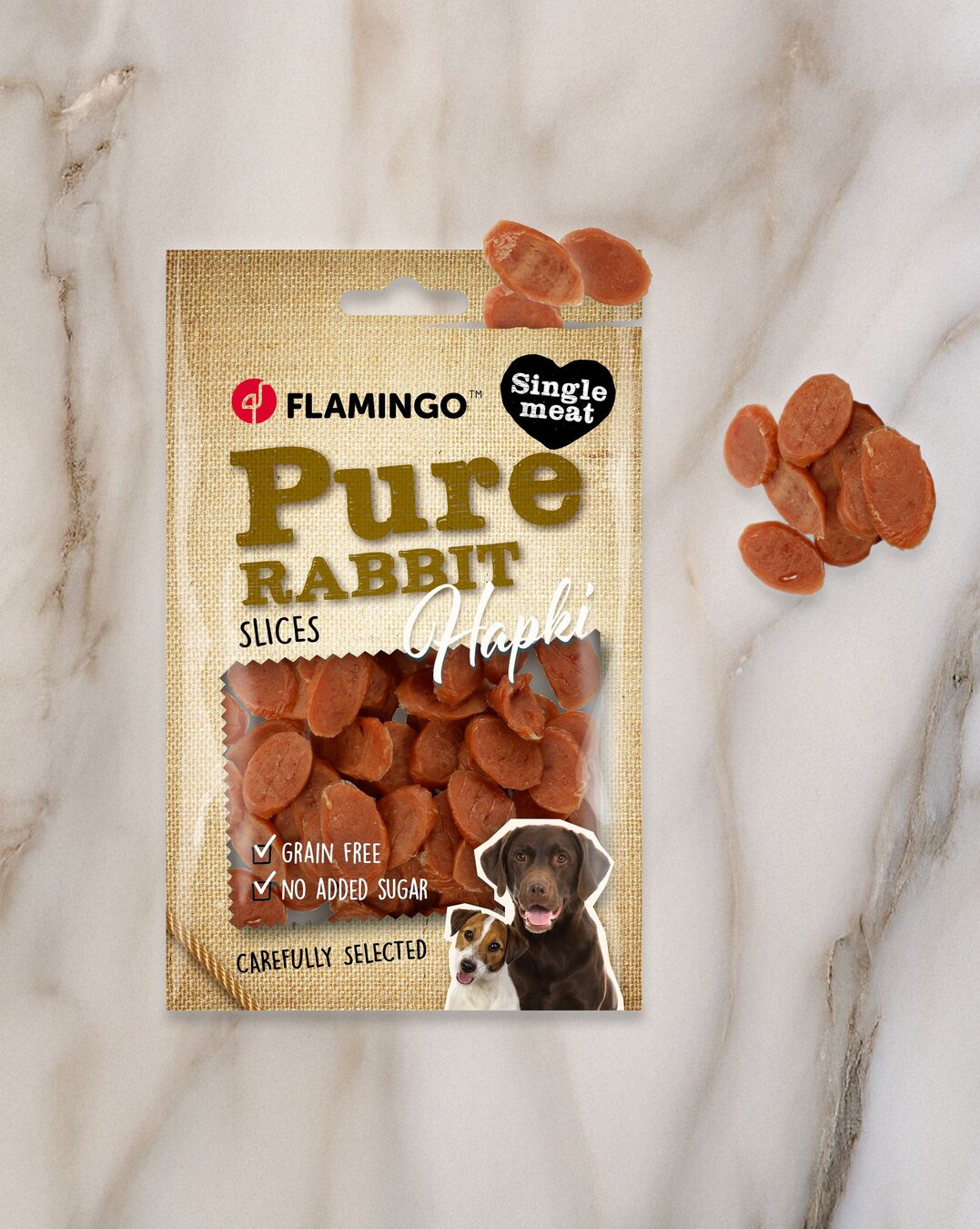 Flamingo Snacks Hapki Pure Slices with rabbit 