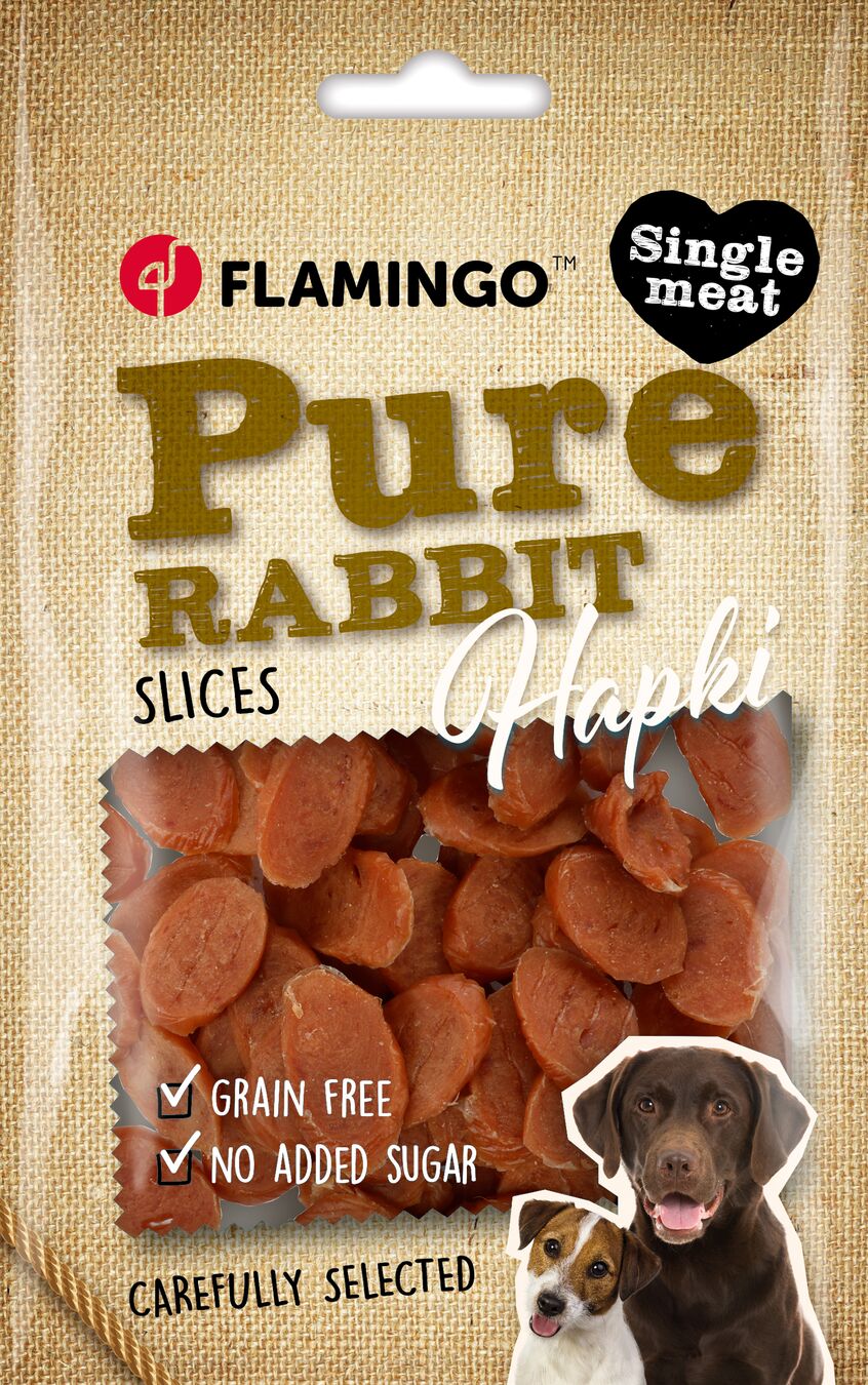 Flamingo Snacks Hapki Pure Slices with rabbit 