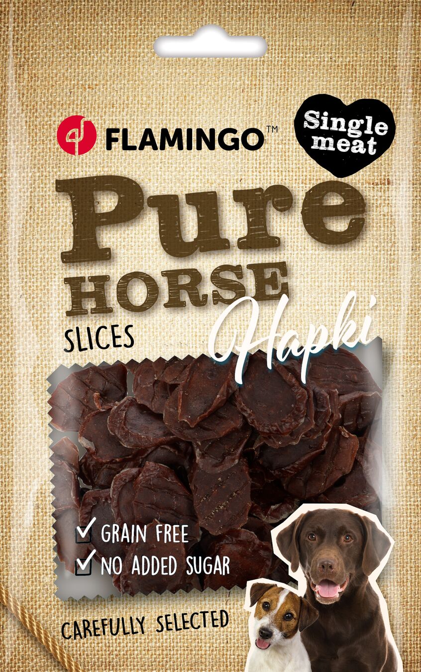 Flamingo Snacks Hapki Pure Slices with horse 