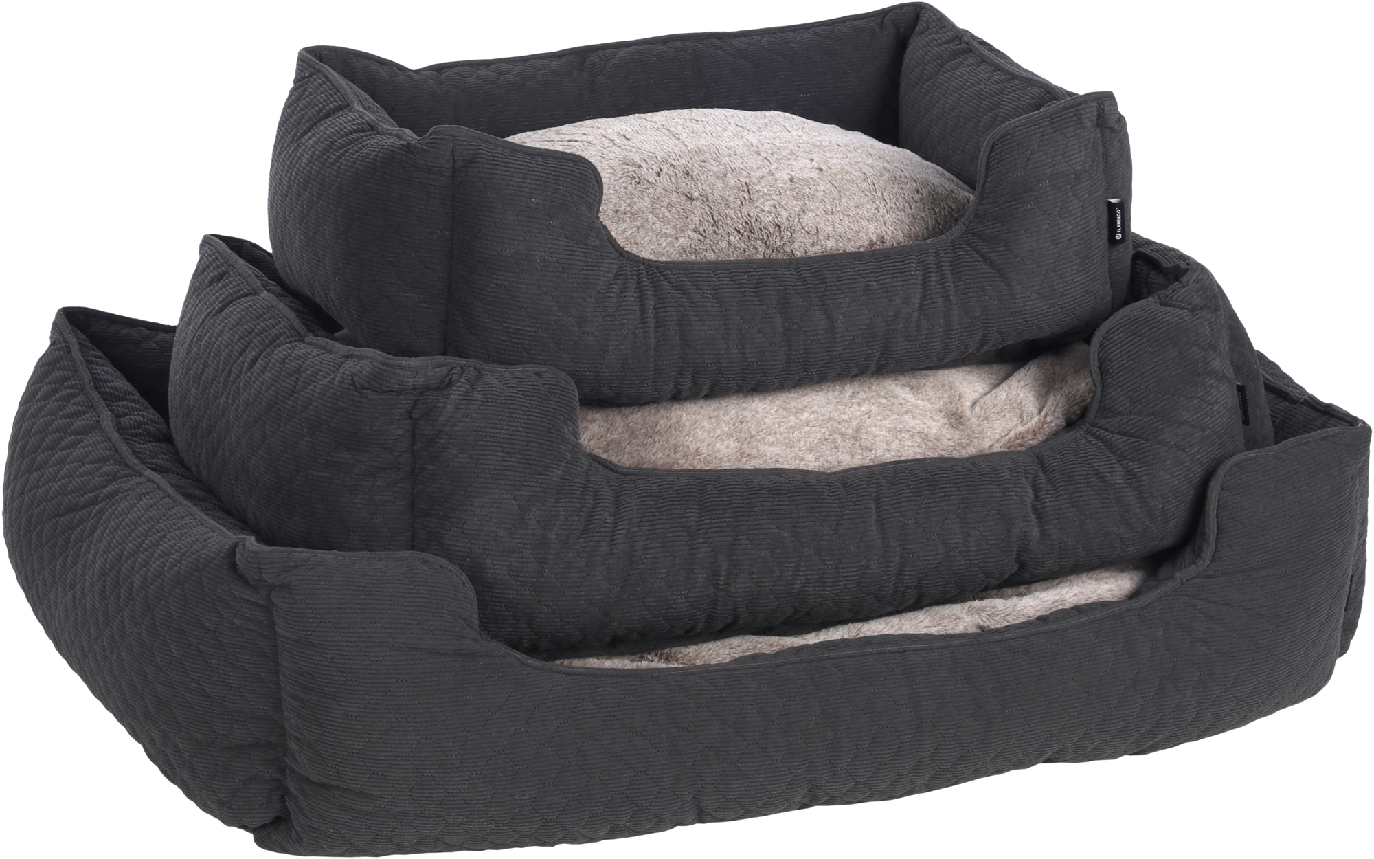 Flamingo Basket Fahra Rectangle Dark grey