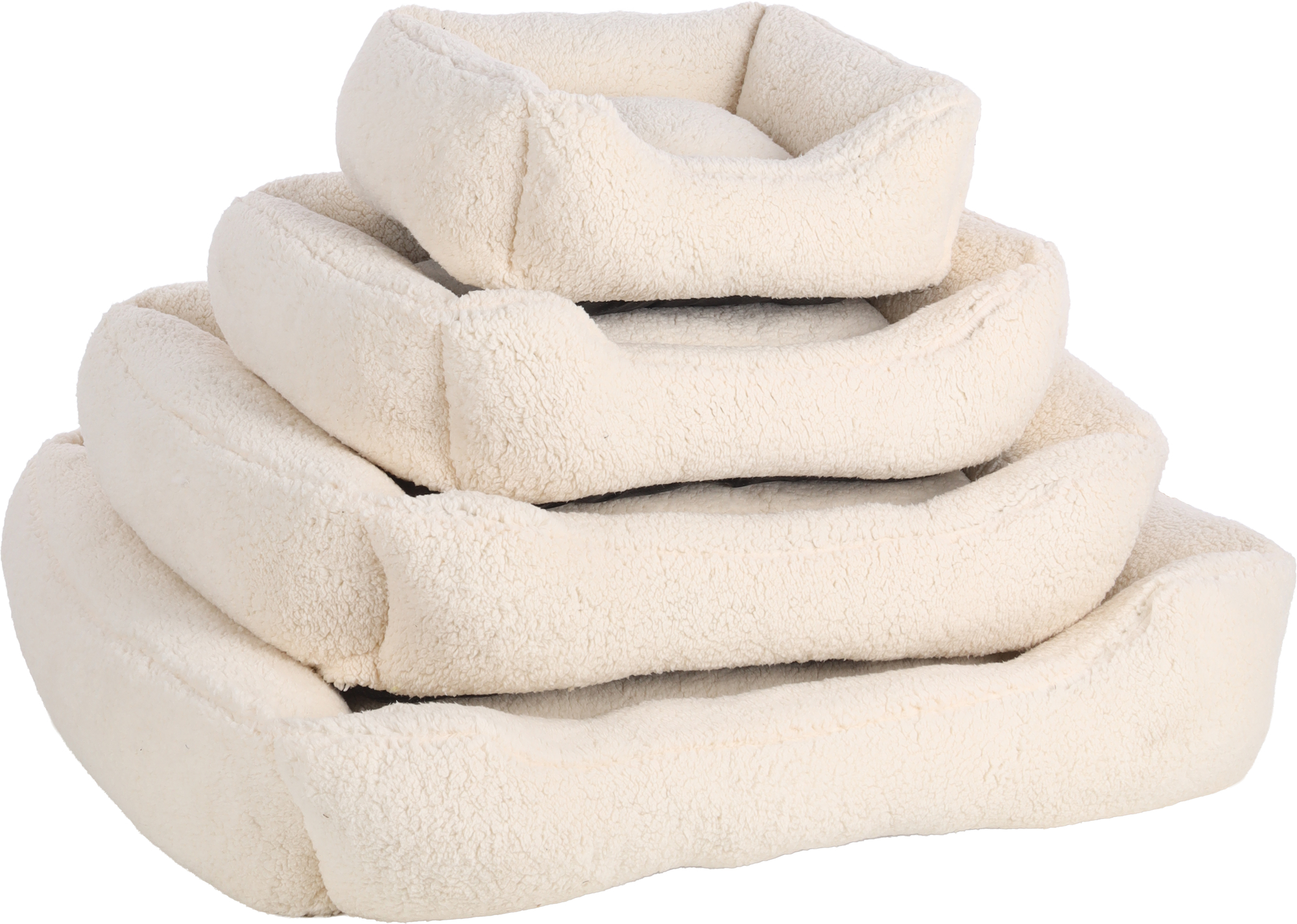 Flamingo Panier Felpa Rectangle Blanc