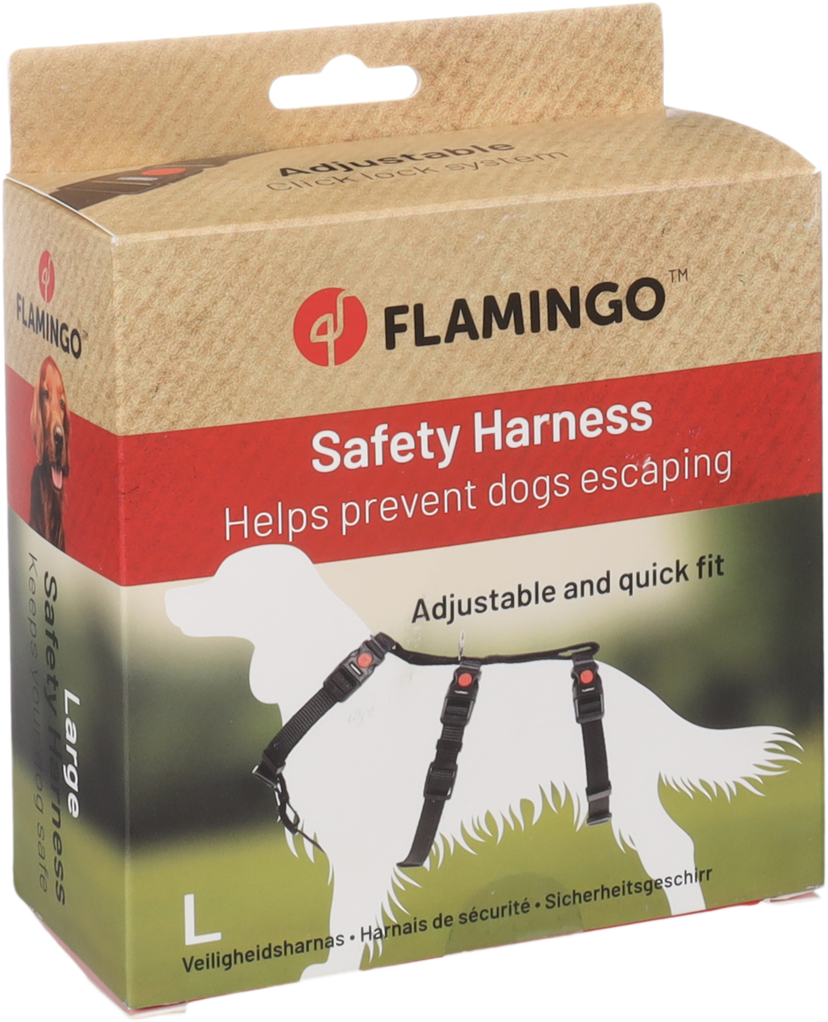 Flamingo Arnés de seguridad Zera Negro