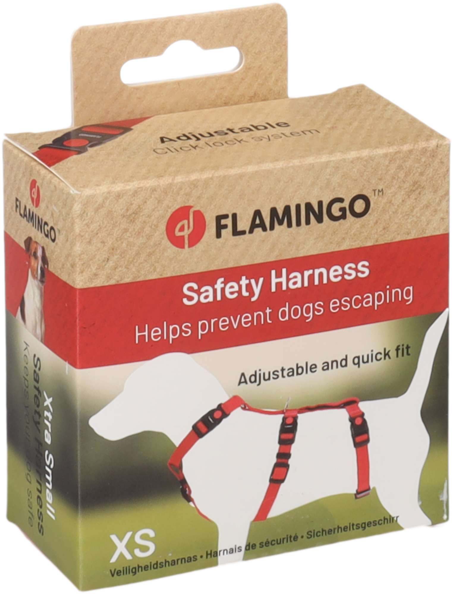 Flamingo Sicherheitsgeschirr Zera Rot