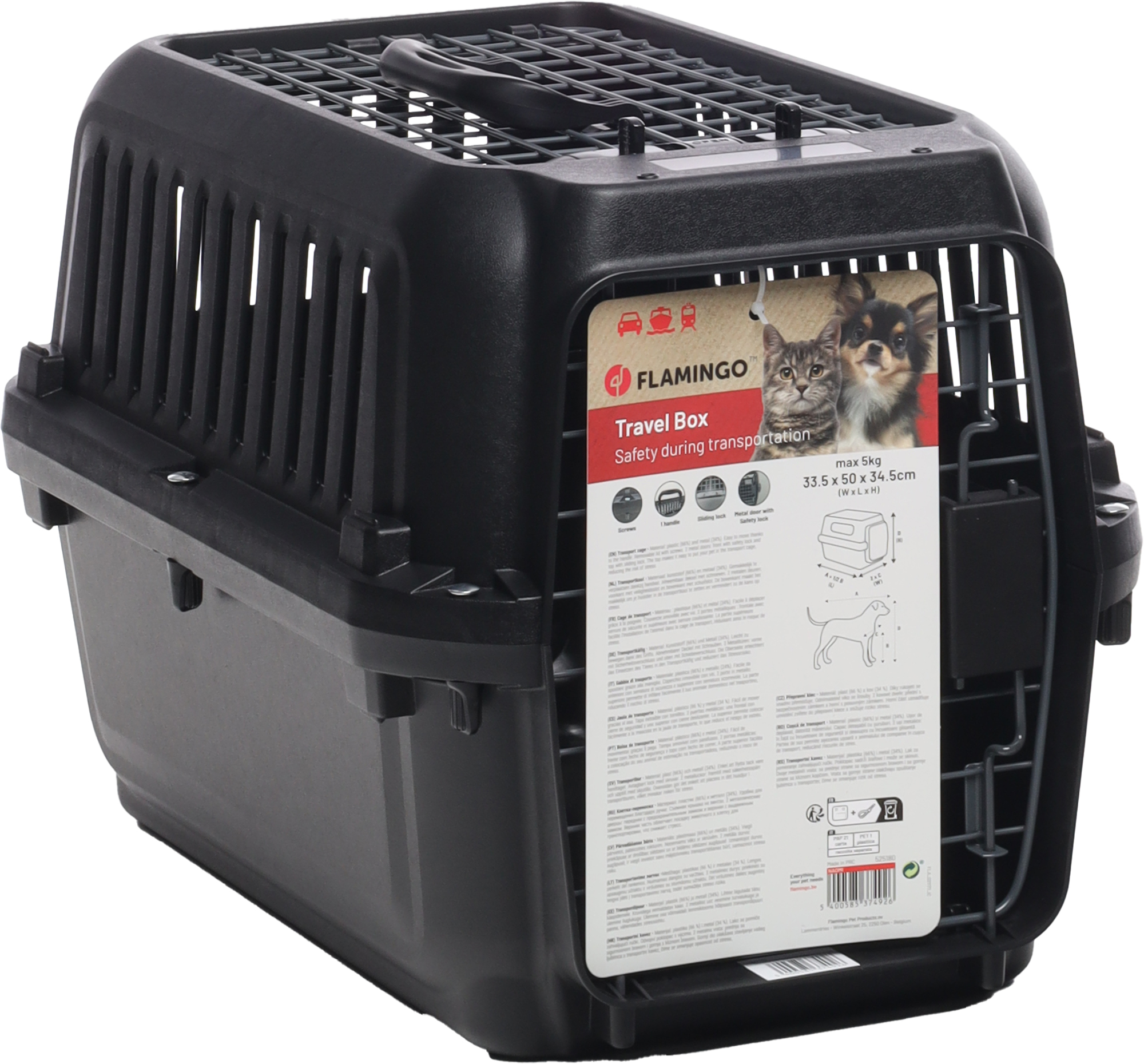 Flamingo Cage de transport Naomi Noir