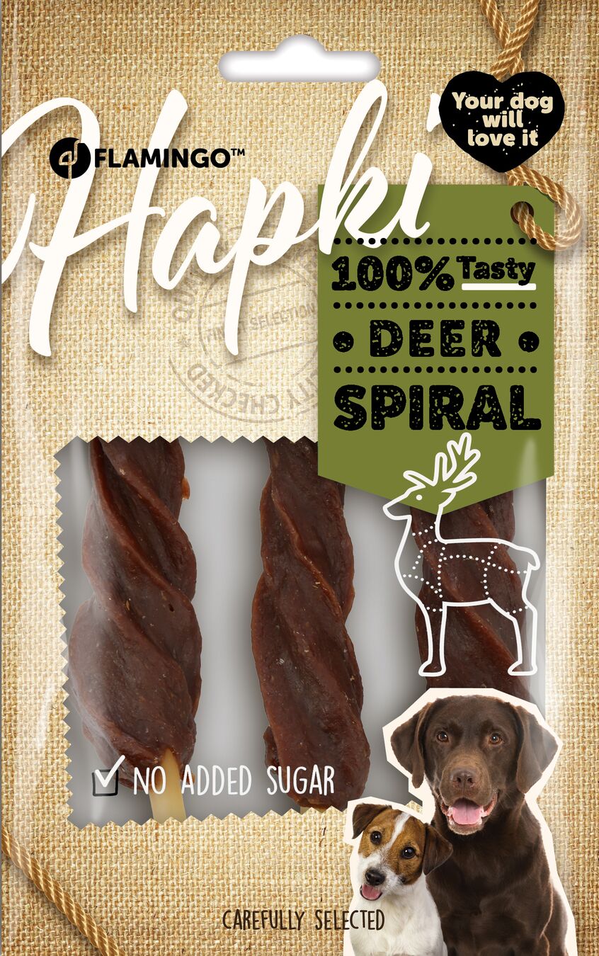 Flamingo Snacks Hapki Spiral with deer 